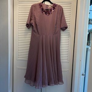NWOT embellished collar midi dress